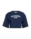 Sandro Woman T-shirt Navy Blue Size 3 Cotton