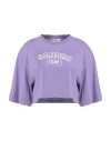 Sandro Woman T-shirt Purple Size 3 Cotton In Purple
