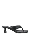 Sandro Woman Thong Sandal Black Size 6.5 Leather