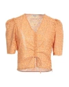 Sandro Eyelet Top In Orange