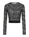 Sandro Woman Top Black Size 1 Polyamide, Elastane, Polyester In Black