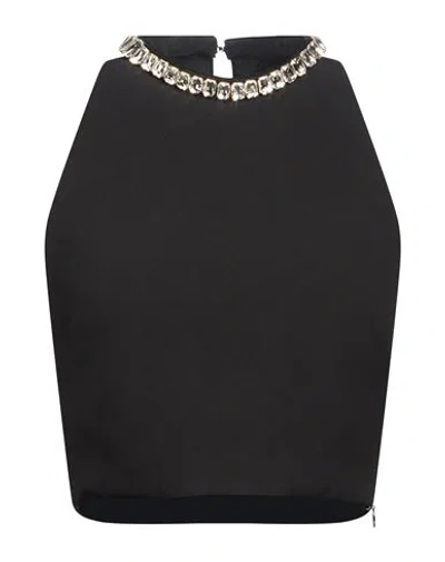 Sandro Woman Top Black Size 3 Polyester, Elastane
