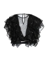 Sandro Woman Top Black Size 3 Polyester, Elastane In Black