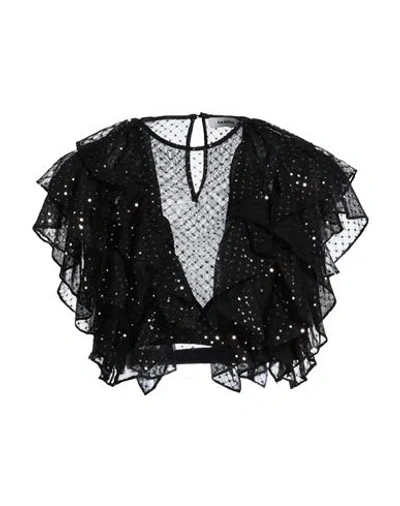 Sandro Woman Top Black Size 3 Polyester, Elastane