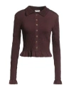 Sandro Woman Top Chocolate Brown Size 0 Viscose, Elastane In Brown