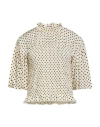 Sandro Woman Top Cream Size 3 Viscose, Elastane In White