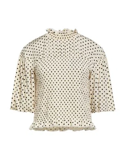 Sandro Woman Top Cream Size 3 Viscose, Elastane In White