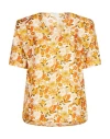 Sandro Woman Top Orange Size 3 Silk In Orange