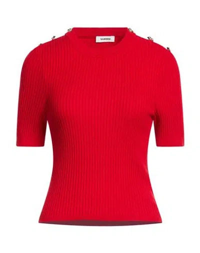Sandro Woman Top Red Size 0 Viscose, Acrylic, Cashmere