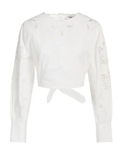 Sandro Woman Top White Size 2 Cotton