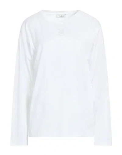Sandro Woman T-shirt White Size 1 Cotton