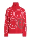 Sandro Woman Turtleneck Red Size 3 Wool, Viscose, Polyamide, Cashmere In Red