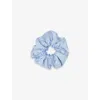 Sandro Womens Bleus Satin-texture Elasticated Woven Scrunchie