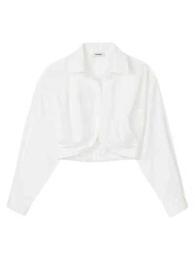 Sandro Women's Cropped Shirt With Twist In White
