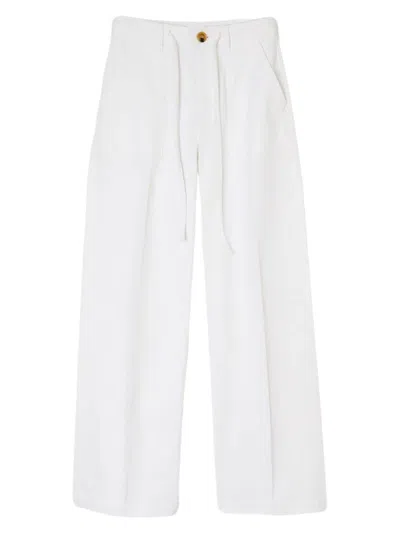 Sandro Women's Denim Trousers In White