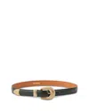 Sandro Leather Belt In Black