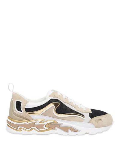 SANDRO WOMEN'S FLAME GOLD TRAINER SNEAKERS