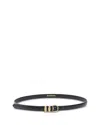Sandro Croc-effect Leather Belt In Black