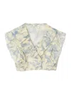 SANDRO WOMEN'S FLORAL RUFFLED TOP