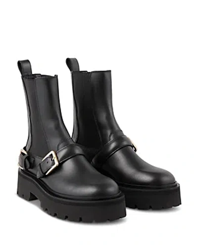 Sandro Women's Helen Buckled Chelsea Booties In Black