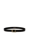 Sandro Smooth Leather Belt In Black