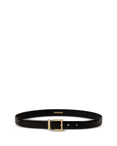 Sandro Women's Leather Belt In Black