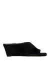 Sandro Square-toe Suede Sandals In Multi