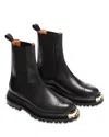 Sandro Ankle Boots With Notched Sole In Black