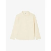 Sandro Womens Naturels Patch-pocket Oversized Knitted Shirt In Naturels