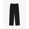 Sandro Straight-leg Casual Pants In Noir / Gris