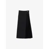 Sandro Horsebit Pleated Skirt In Noir / Gris