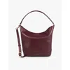 Sandro Logo-print Bucket Bag In Rouges