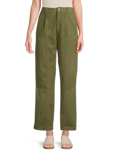 Sandro Women's Sahara Utility Cropped Pants In Olive Green