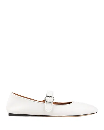 SANDRO WOMEN'S SHINY LEATHER BALLET FLATS