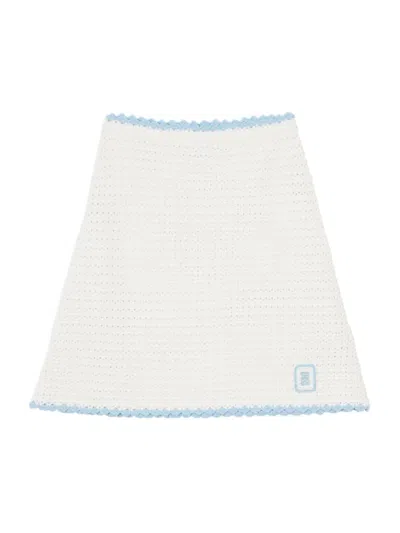 Sandro Women's Short Crochet Skirt In White