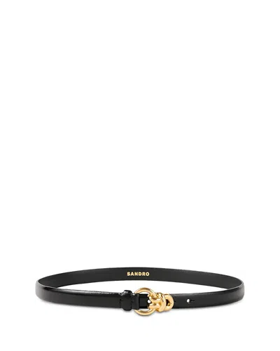 SANDRO WOMEN'S SLIM LEATHER BELT