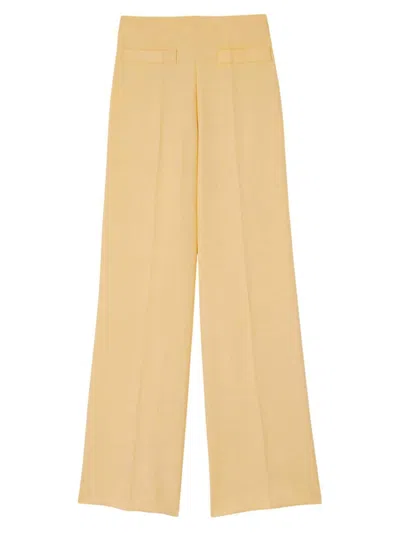 Sandro Women's Trousers With Darts In Yellow Orange