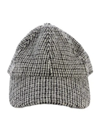 Pre-owned Sandro Women's Virgin Wool Baseball Hat In Gray