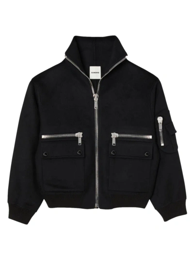 Sandro Women's Zip-up Bomber Jacket In Black