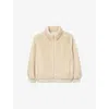 Sandro Womens Beige Babel High-neck Faux-fur Jacket In Neutral