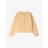 Sandro Pocket Cotton Jacket In Yellow