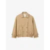 Sandro Womens Relaxed-fit Double-breasted Cotton Trench Coat Beige
