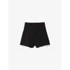Sandro Womens Black Contrast-trim High-rise Stretch-woven Shorts In Black