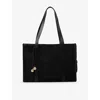 Sandro Womens Black Soft Suede Shopper Tote In Black