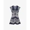 Sandro Paisley-print Mini Dress