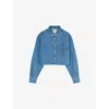 Sandro Hiro Denim Button-front Shirt In Bleus