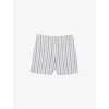 Sandro Womens  Striped Mid-rise Woven Shorts In Bleus