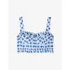 Sandro Check-pattern Top In Blue