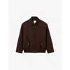 Sandro Zip-fastening Elasticated-hem Jacket In Brown