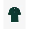 Sandro Womens Dark Green Short-sleeve Knitted Polo Jumper In Green